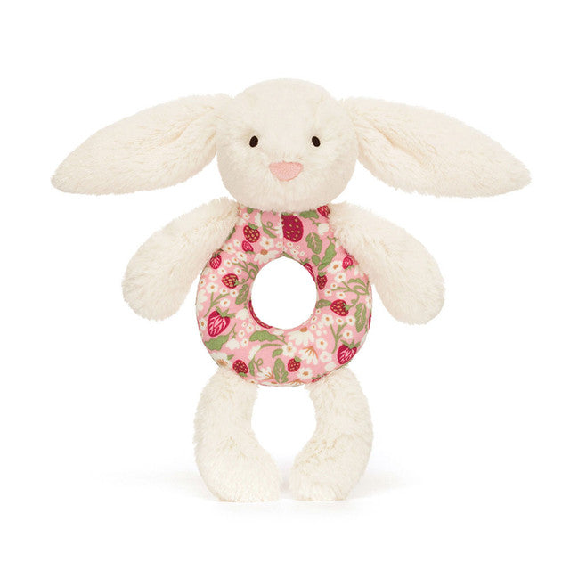 Jellycat Blossom Cream Bunny Berry Ring Rattle